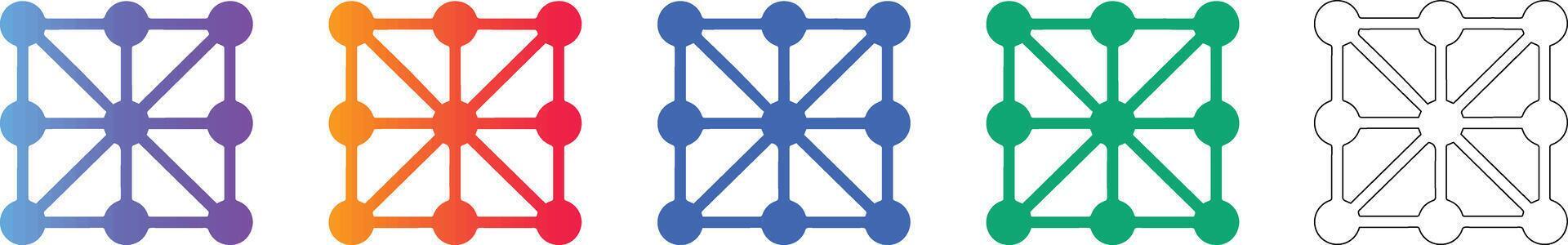 Network Grid Node Icons 78341196 Vector Art at Vecteezy