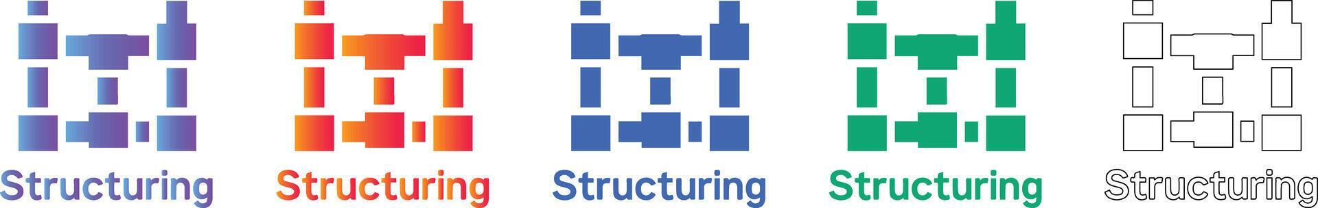 Data Structuring Process Icon Set 78341349 Vector Art at Vecteezy