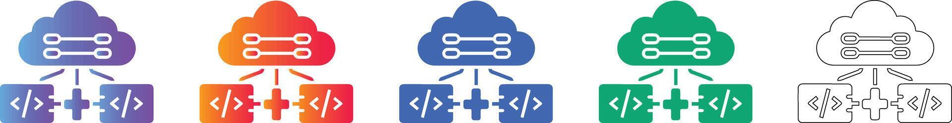 Cloud Computing Modular Integration Icons 78341965 Vector Art at Vecteezy