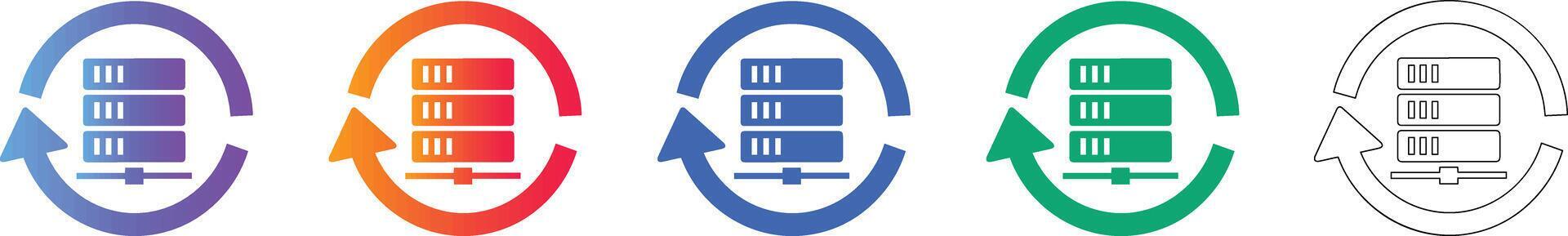 Server Data Refresh Icon Set 78342147 Vector Art at Vecteezy