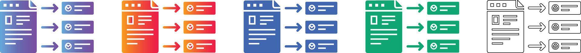 Document Data Distribution Process Icons 78342178 Vector Art at Vecteezy