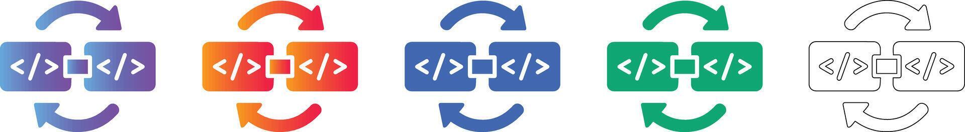 Code Integration Sync Icons 78342189 Vector Art at Vecteezy