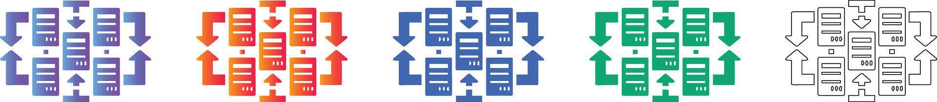 Data Flow and Server Processing Icons 78342248 Vector Art at Vecteezy