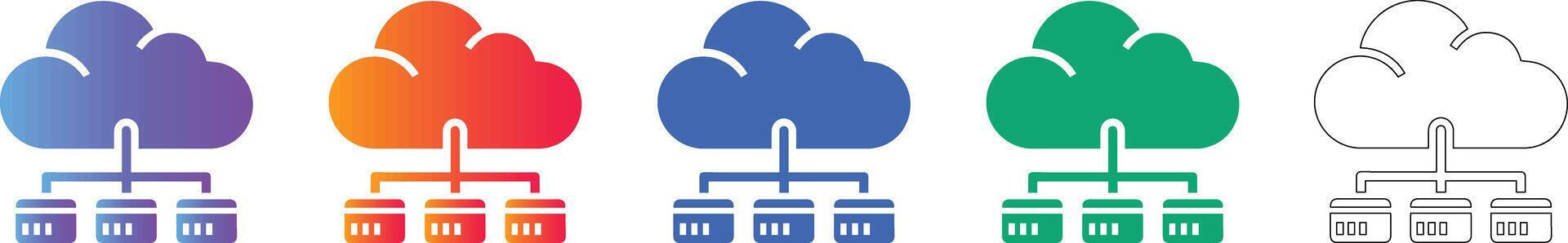 Cloud Server Network Illustration Set 78342249 Vector Art at Vecteezy