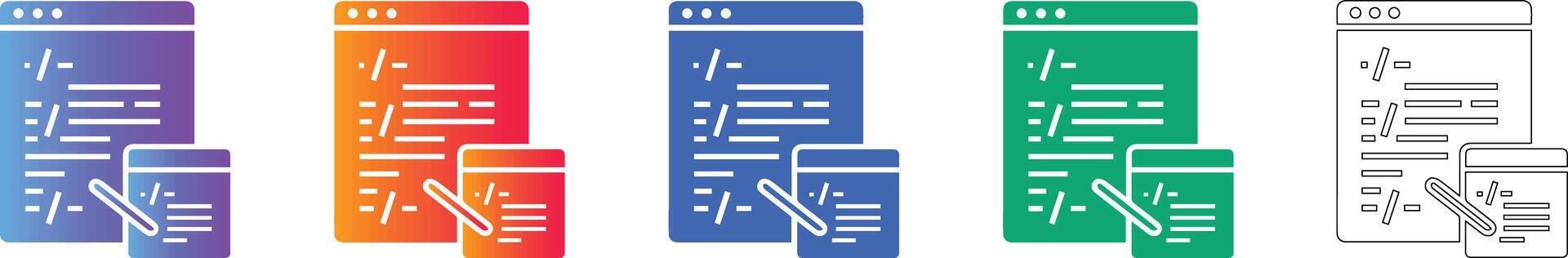 Web Development Coding Process Icons 78342336 Vector Art at Vecteezy