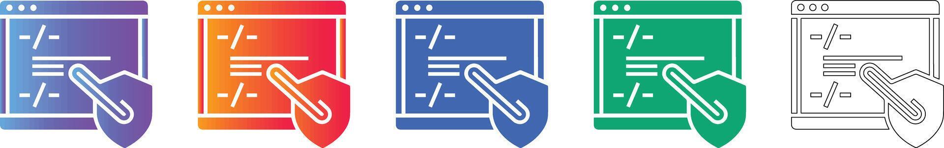 Secure Web Code Modification Icons 78342339 Vector Art at Vecteezy