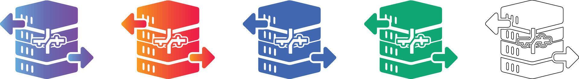 Data Server Synchronization Flow Icons 78342724 Vector Art at Vecteezy