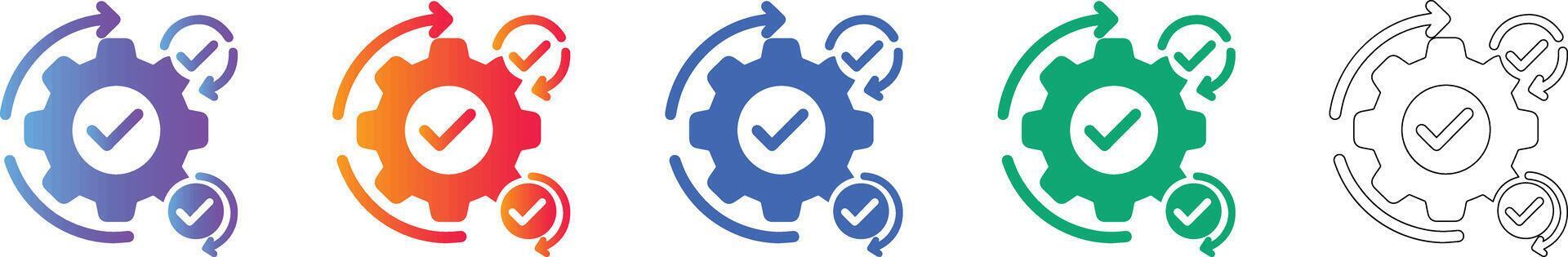 Process Optimization Cycle Icons 78342870 Vector Art at Vecteezy