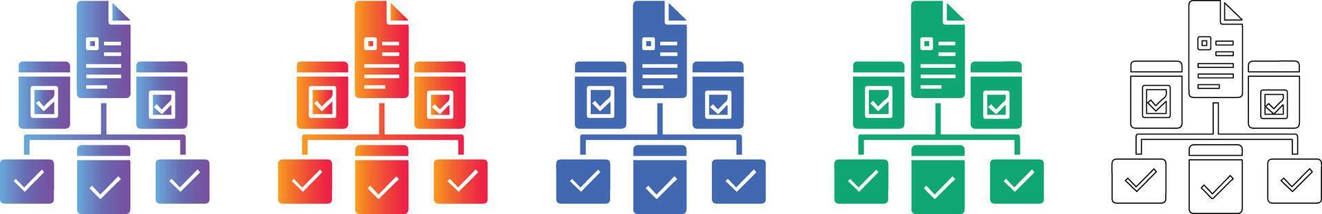 Document Process Flowchart Icon Set 78343153 Vector Art at Vecteezy