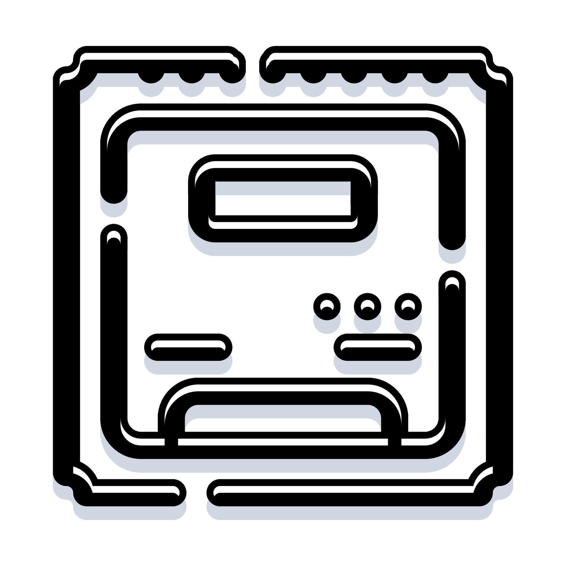 Computer processor chip hardware technology icon 78344815 Vector Art at ...
