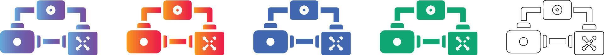 Interconnected Network Node Icon Set 78391818 Vector Art at Vecteezy