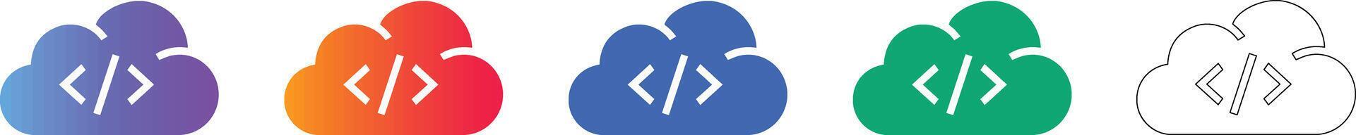 Cloud Software Development Icon Set 78391834 Vector Art at Vecteezy