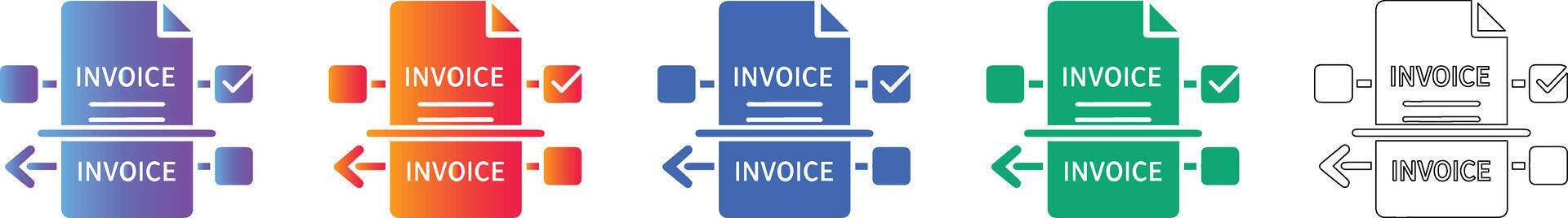Invoice Processing Workflow Icons 78392185 Vector Art at Vecteezy