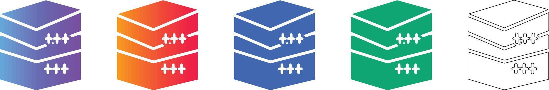 Isometric Data Block Processing Icon Set 78393394 Vector Art at Vecteezy