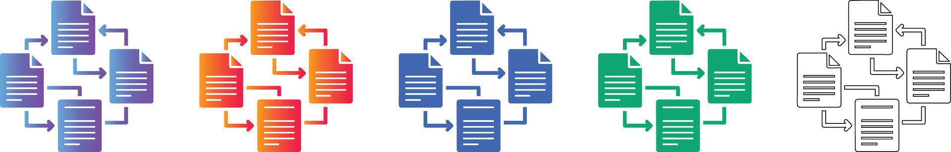 Document Process Flowchart Icons 78393864 Vector Art at Vecteezy