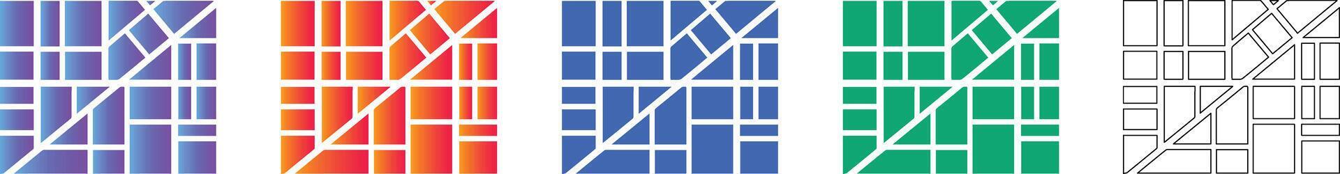 Rectangular Grid Layout Icon Set 78397005 Vector Art at Vecteezy