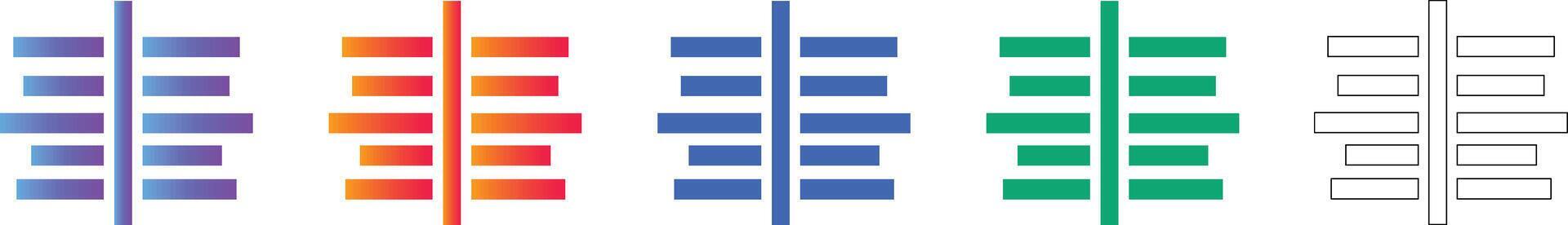Data Alignment Formatting Icon Set 78398749 Vector Art at Vecteezy