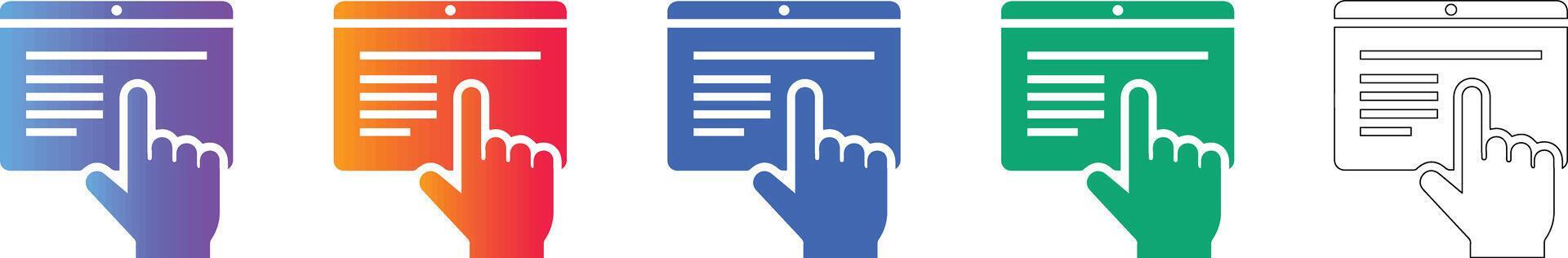 Interactive Touchscreen Interface Icons 78399757 Vector Art at Vecteezy