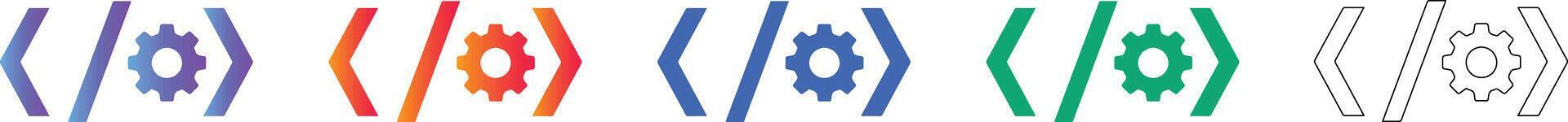 Programming Code Syntax Settings Icon Set 78399918 Vector Art at Vecteezy