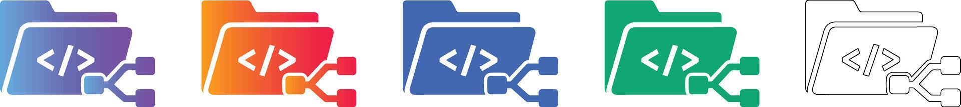 Code Development Folder Icon Set 78402370 Vector Art at Vecteezy