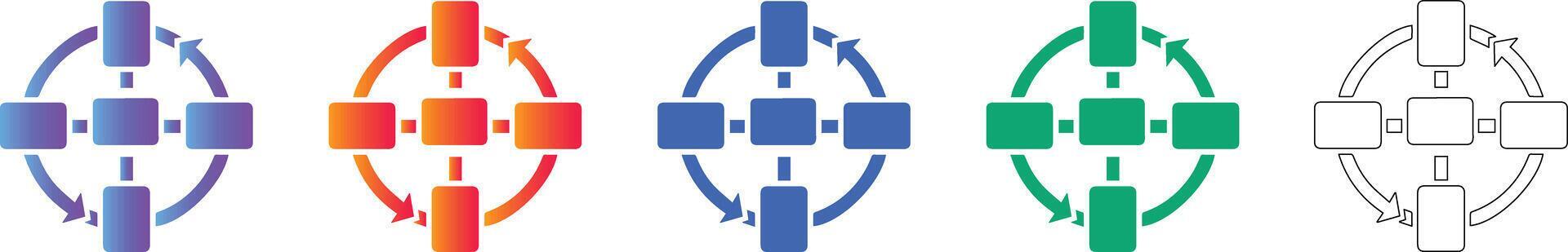 Centralized Network Flow Process Icons 78404331 Vector Art at Vecteezy