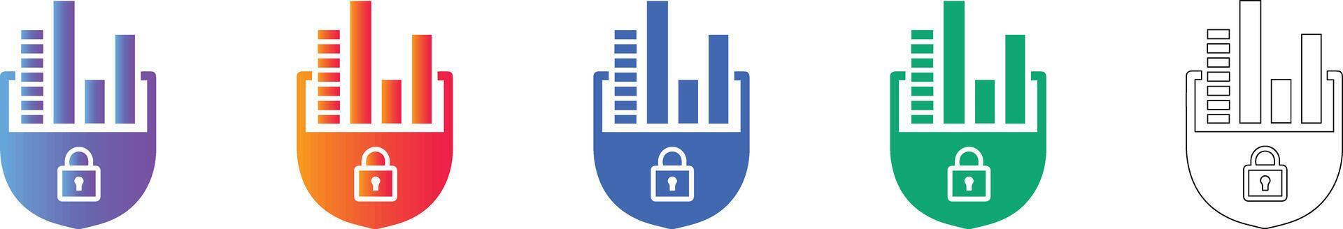 Secure Data Analytics Icons 78404490 Vector Art at Vecteezy