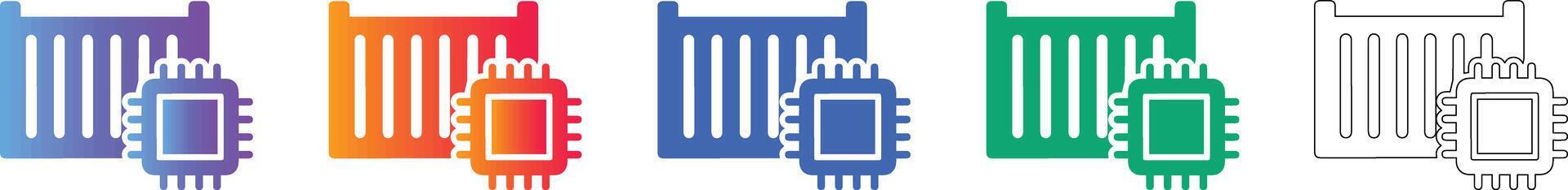 CPU Processor Hardware Icons Set 78404791 Vector Art at Vecteezy