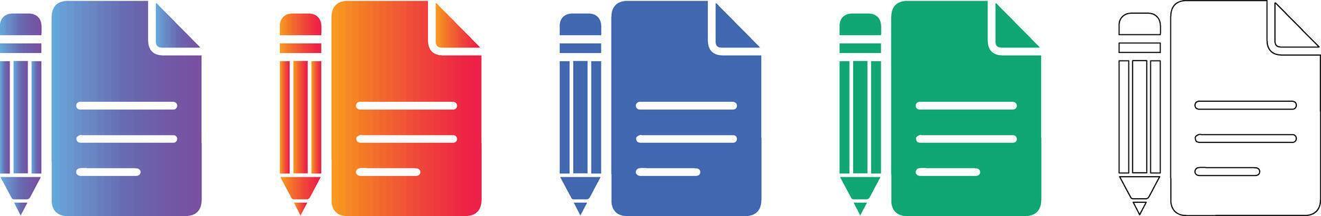 Document Editing Icon Set 78404950 Vector Art at Vecteezy