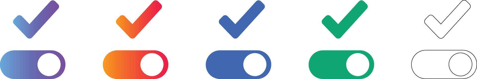 Toggle Switch Selection Icon Set 78405146 Vector Art at Vecteezy