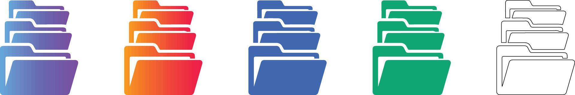 Document File Folder Stack Icon Set 78405170 Vector Art at Vecteezy