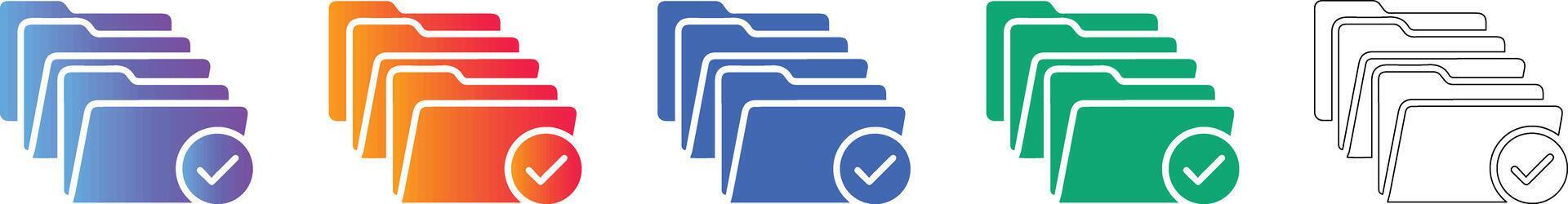 Completed Folder Stack Icon Collection 78405376 Vector Art at Vecteezy