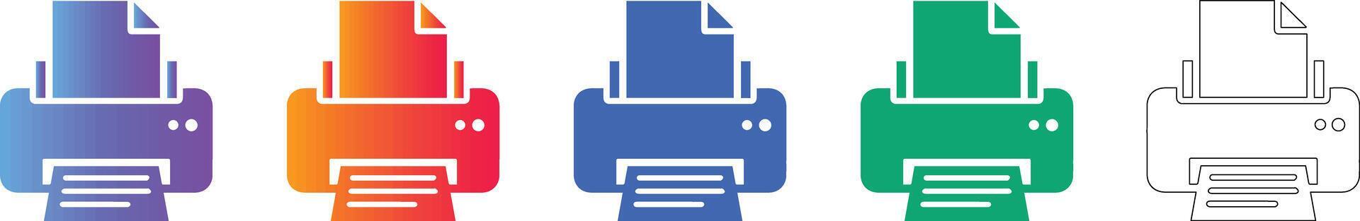 Document Printer Icon Set 78405418 Vector Art at Vecteezy
