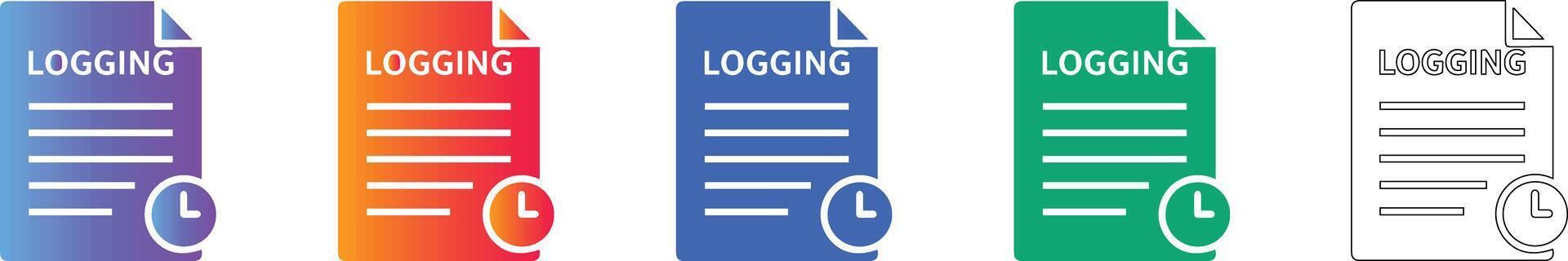 Logging Document Icon Set 78405705 Vector Art at Vecteezy