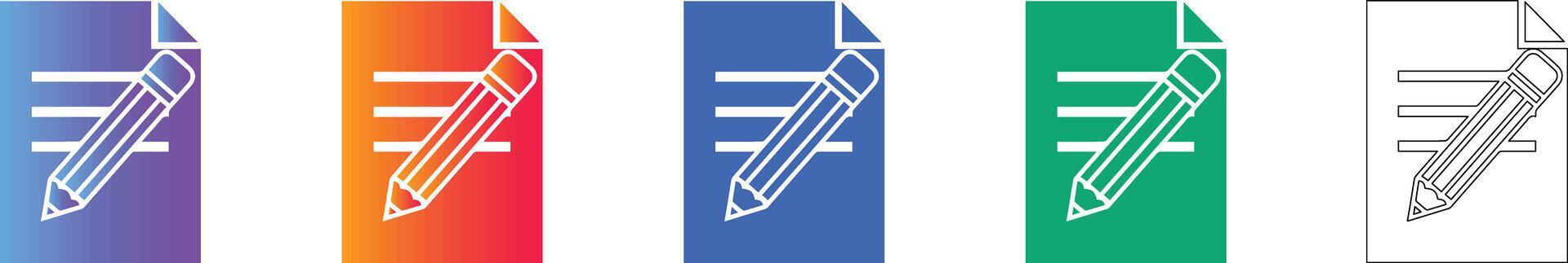 Document Editing Pencil Icon Set 78405708 Vector Art at Vecteezy