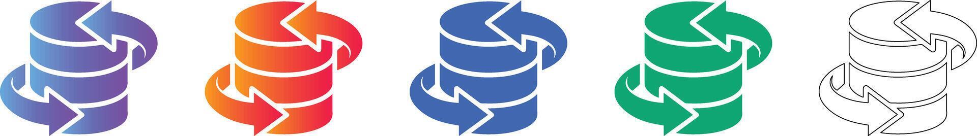 Data Synchronization Database Icon Set 78406336 Vector Art at Vecteezy