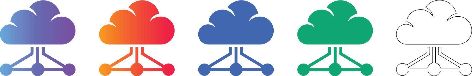 Cloud Computing Network Icons 78406485 Vector Art at Vecteezy