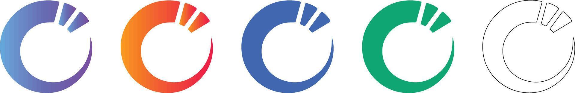 Loading Progress Circle Icon Set 78406511 Vector Art at Vecteezy