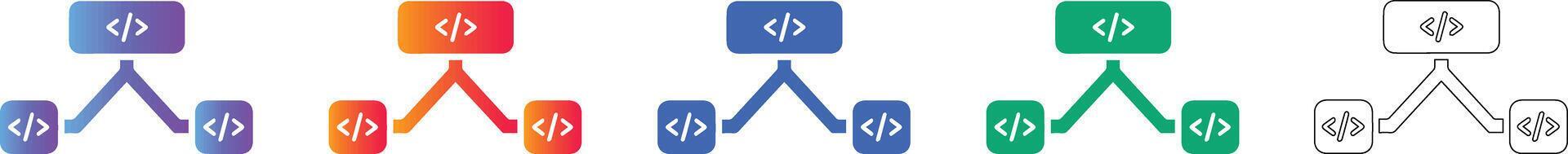 Programming Code Structure Icon Set 78406544 Vector Art at Vecteezy