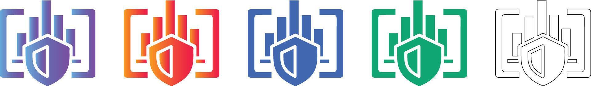 Data Analytics Shield Security Icon Set 78411248 Vector Art at Vecteezy