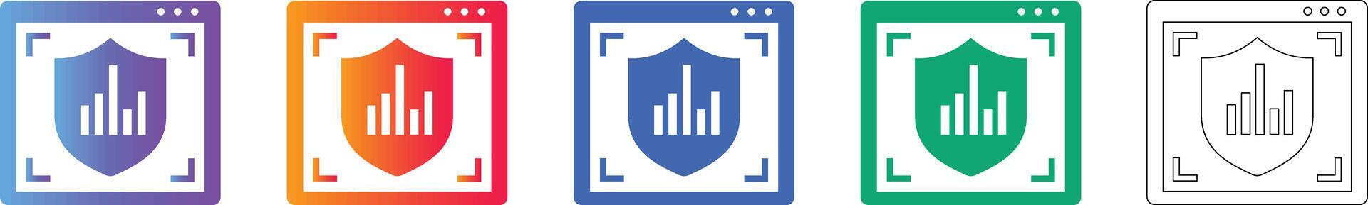 Secure Data Analytics Window Icons 78412895 Vector Art at Vecteezy