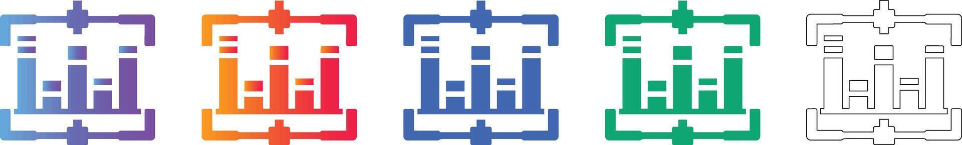 Bar Chart Performance Data Visualization Set vol 16166 78413040 Vector ...
