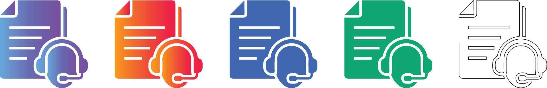 Technical Support Document Icon Set 78414204 Vector Art at Vecteezy