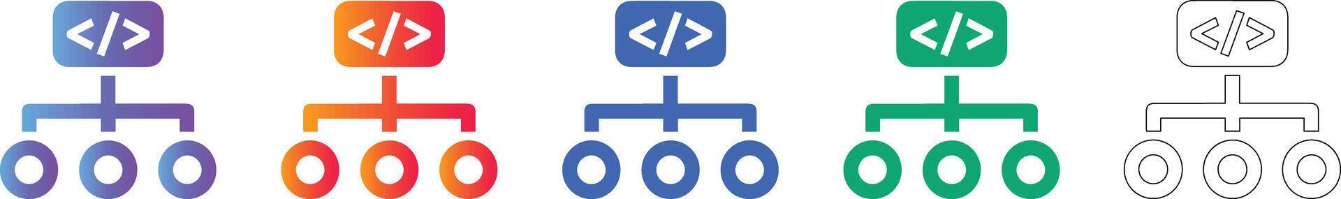 Software Development Code Structure Icon vol 17498 78414355 Vector Art ...