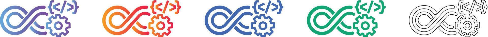 DevOps Infinity Loop and Coding Icons 78416438 Vector Art at Vecteezy