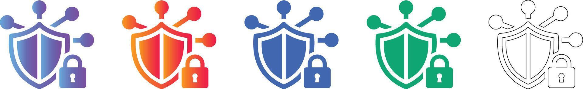 Cybersecurity Network Node Shield Icons 78417985 Vector Art at Vecteezy