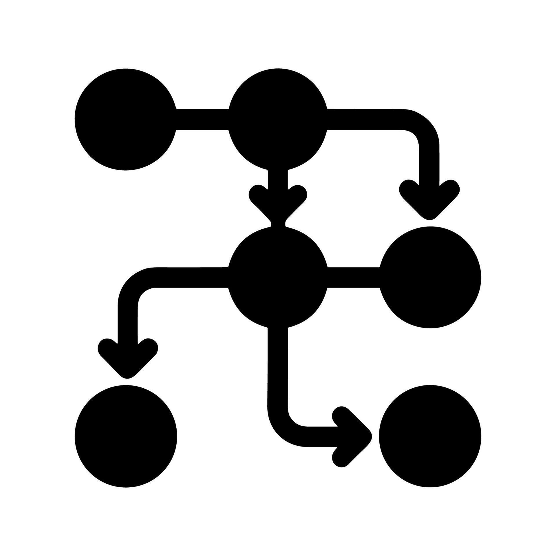 Flat Solid Workflow Diagram Process Flowchart Network Graph Icon ...