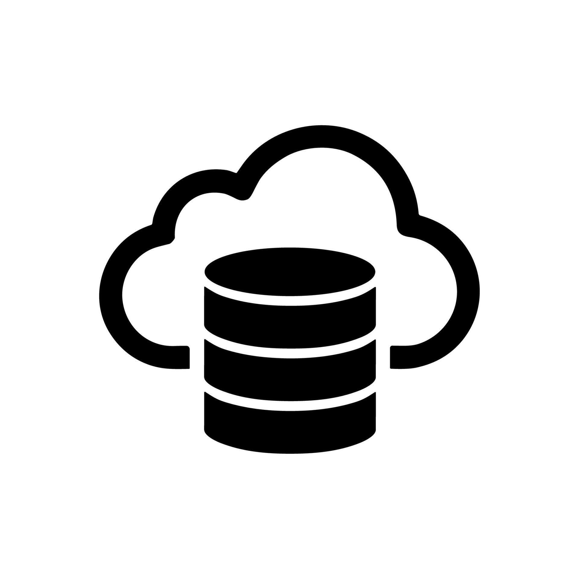 Isolated Solid Cloud Database Storage System Server Icon 78425266 ...