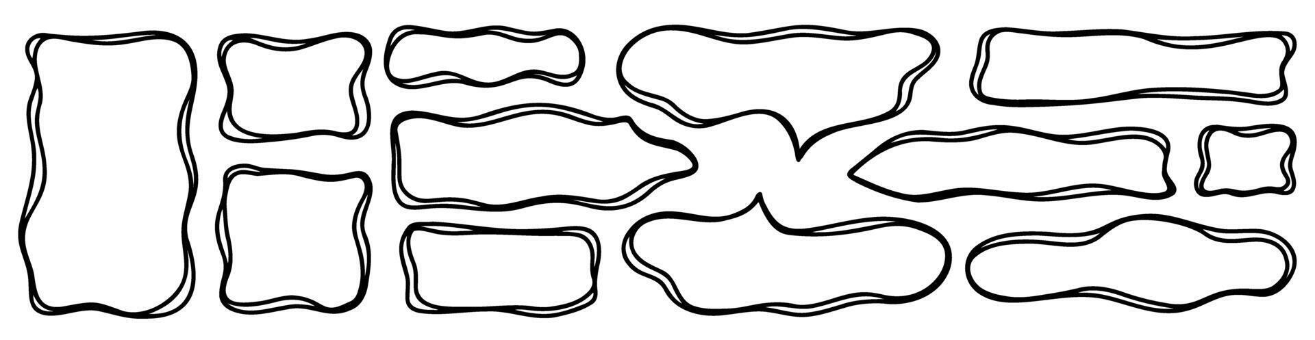Fun Irregular Frame Irregular Doodle Frames Set 78431919 Vector Art at Vecteezy