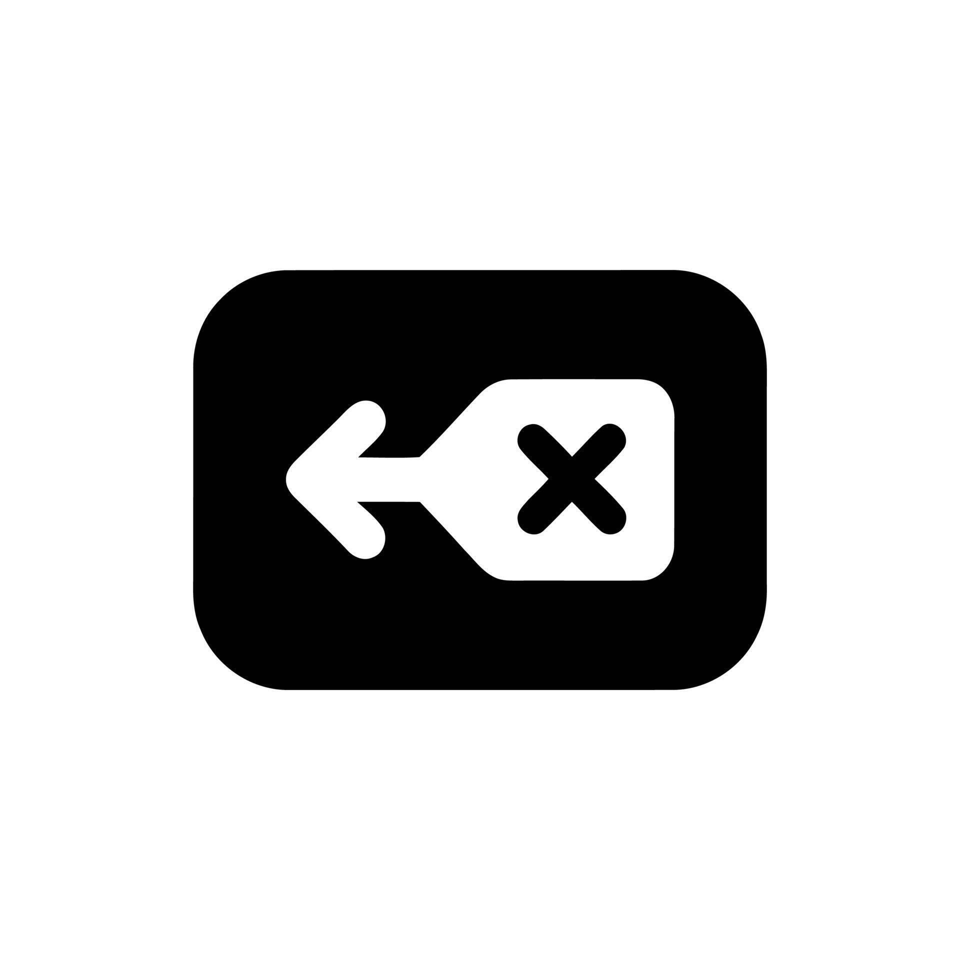 Delete Backspace Command Icon for User Interface Design 78449465 Vector ...