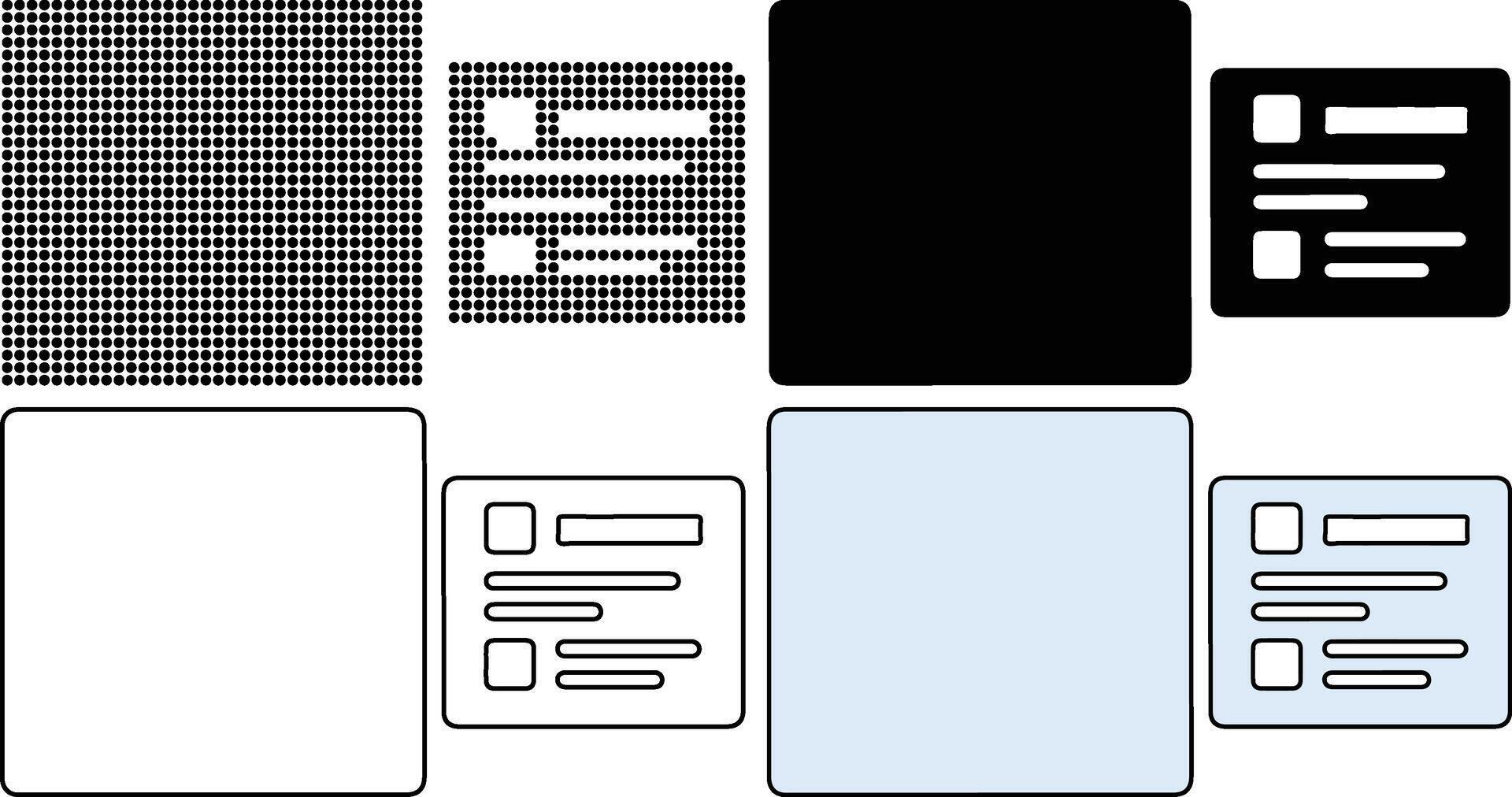 Wireframe design elements, user interface, app layout, digital template ...